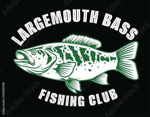 Largemouth bass fishing club design