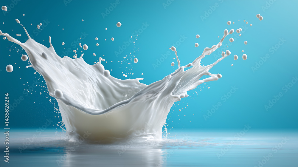 Fresh Milk Splash in High-Speed Photography