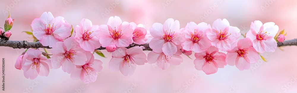 Pink Cherry Blossoms in Full Bloom, Symbolizing Spring, Renewal, and Natural Beauty Pink Cherry Blossoms in Full Bloom, Symbolizing Spring, Renewal, and Natural Beauty