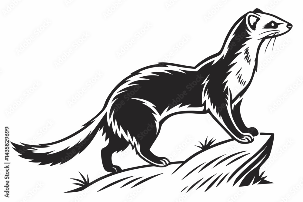 Obraz premium sable sihouette black vector