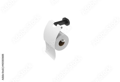 Obraz na płótnie toilet tissue top view without shadow 3d render w salonie