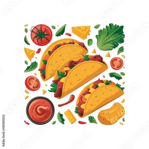 The Ultimate Taco Logo for Restaurants, Traditional Mexican fast-food, Cafés, Mexican Food Logo, 
Taco Logo Design for Food Trucks, Vintage Style Taco Logo, Tacos Always Delicious, cinematic, 