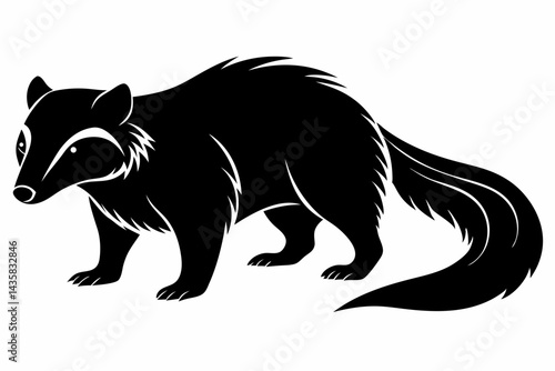 binturong sihouette black vector