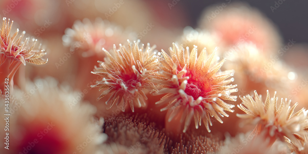 Close-up of delicate, peach-toned, flower-like structures, exhibiting intricate textures. The image evokes a sense of fragility and natural beauty, suitable for wellness or science concepts. Close-up of delicate, peach-toned, flower-like structures, exhibiting intricate textures. The image evokes a sense of fragility and natural beauty, suitable for wellness or science concepts.