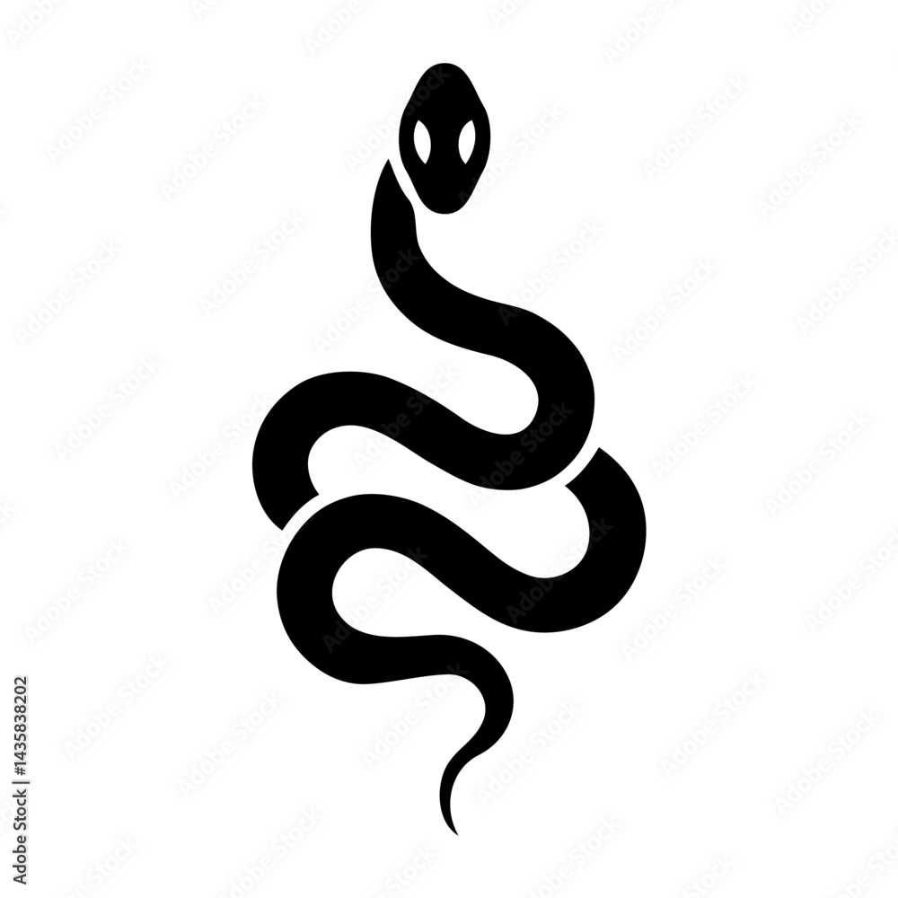 custom made wallpaper toronto digitalSilent Coil: A Minimalist and Elegant Depiction of a Snake in Simple Black Silhouette and Monochrome Flat Design