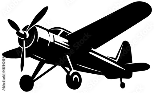 Propeller Driven Aircraft Illustration.