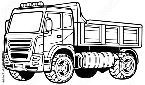 Gravel Truck Illustration.