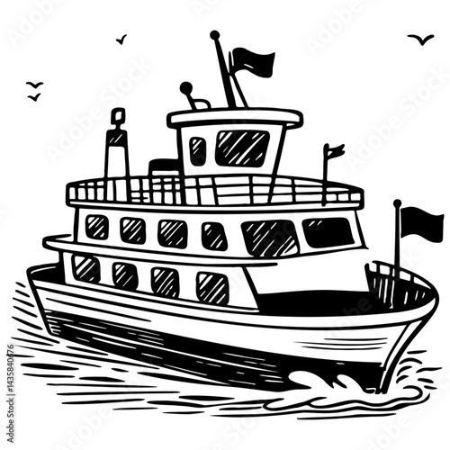 Fishing Boat Illustration.