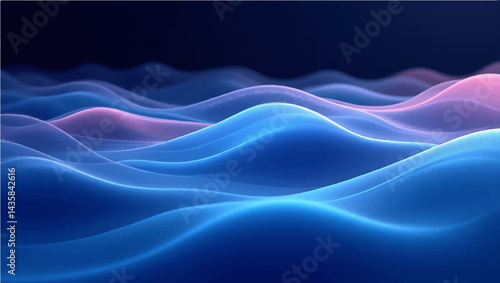 Blue Abstract Wave Background

