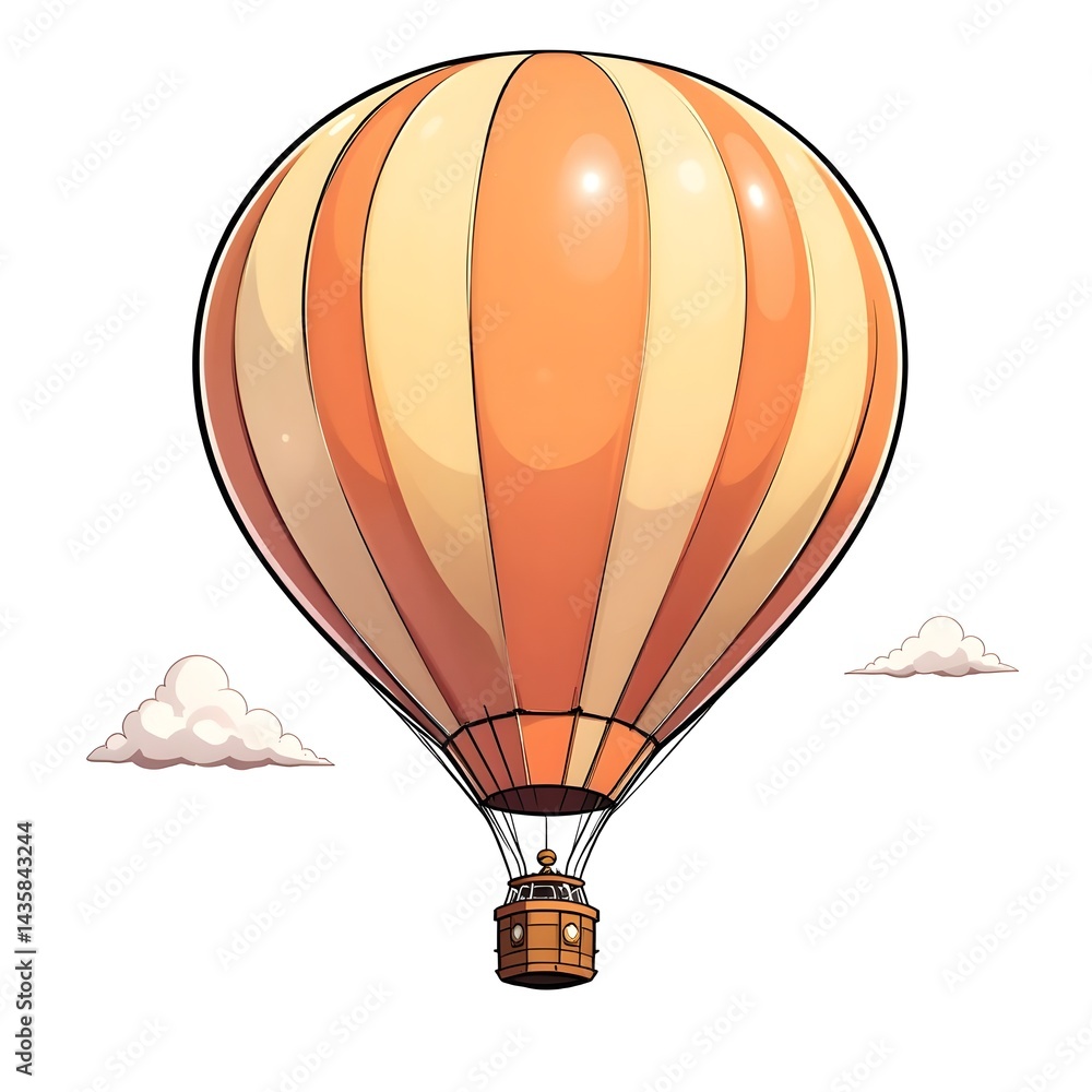 Obraz premium Great view of balloon on the sky