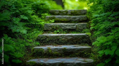Each step into still green silence