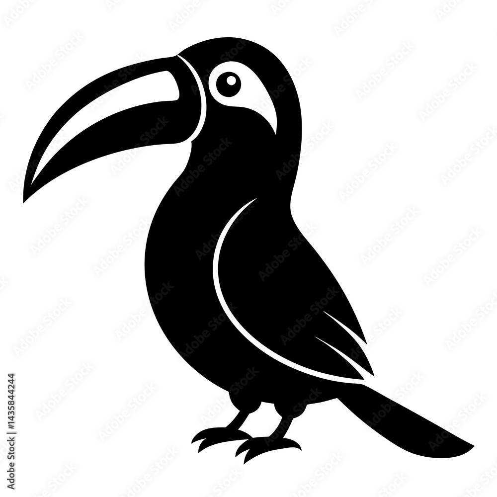 Obraz premium Modern Toucan Silhouette Artwork