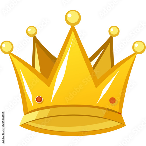 Royal golden crown flat design
