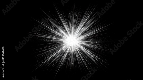 Wallpaper Mural A bright, white, starburst-like image with a black background. Torontodigital.ca