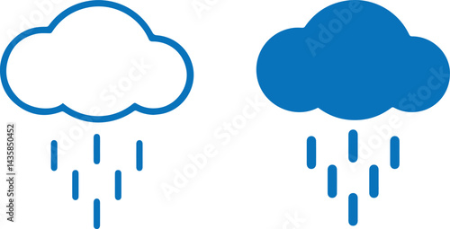  stylized raindrop shape, simple weather symbol, flat design, minimal illustration, meteorological graphic, water droplets, precipitation icon,