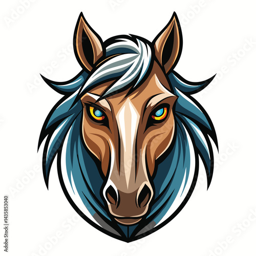 Powerful horse head graphic