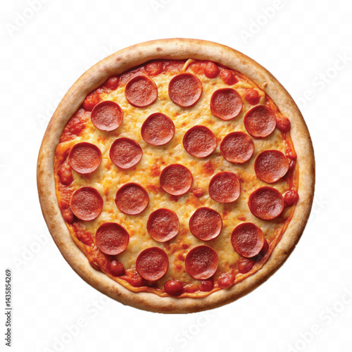 realistic delicious and tasty Italian pizza isolated on white background