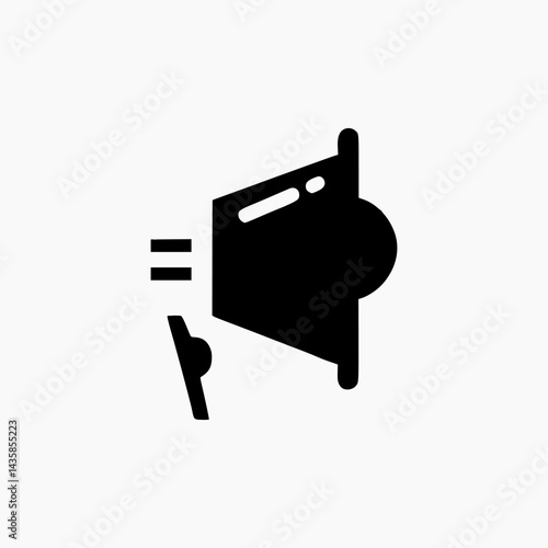 Megaphone Line Icon Loudspeaker, Announcement, Marketing, Communication Vector Illustration