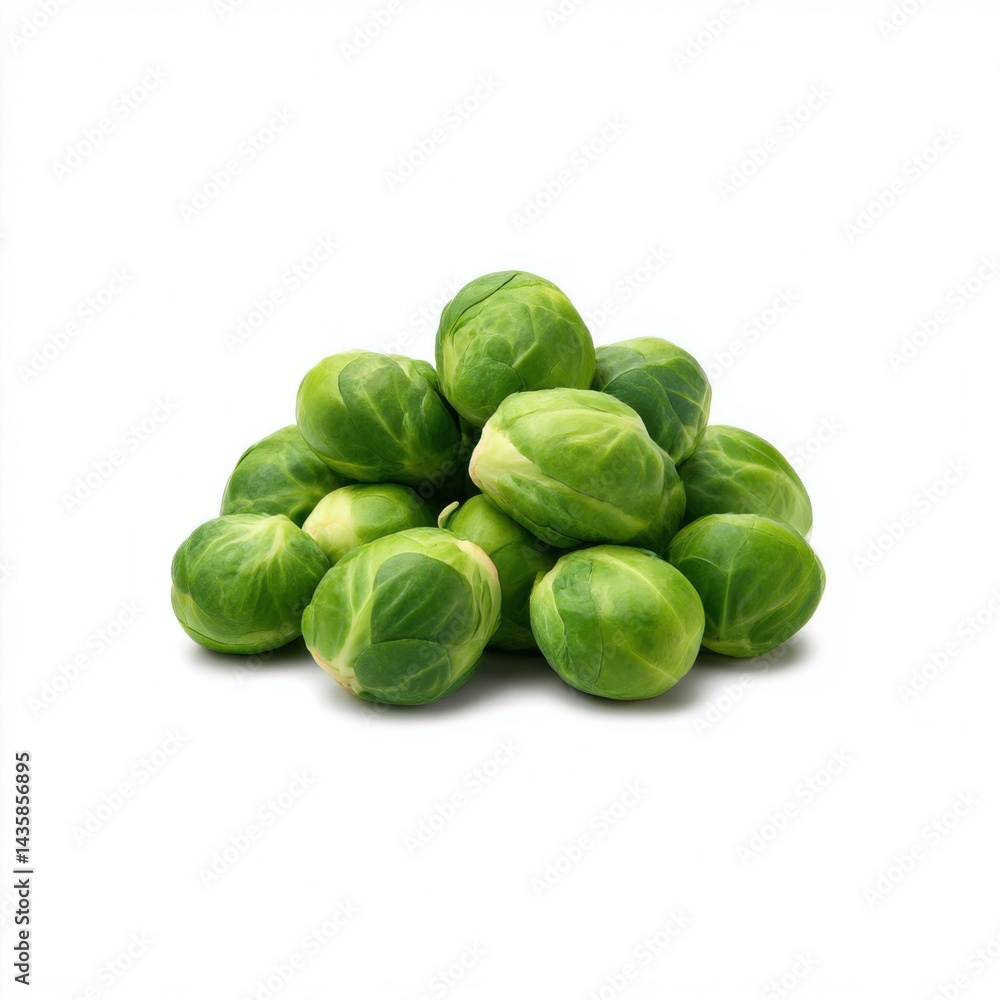 Pile of brussels sprouts isolated on white background Pile of brussels sprouts isolated on white background