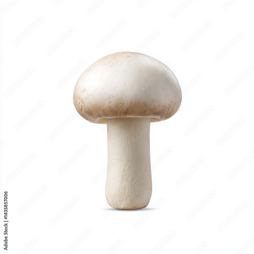 Single mushroom close up isolated on white background Single mushroom close up isolated on white background