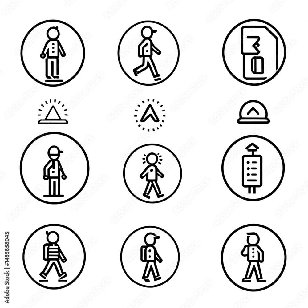 交通と標識アイコンセット|Traffic and Sign Icon Set 交通と標識アイコンセット|Traffic and Sign Icon Set