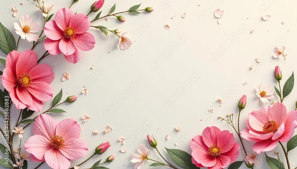 Subtle floral motifs repeat across a muted, elegant background , floral, background Subtle floral motifs repeat across a muted, elegant background , floral, background