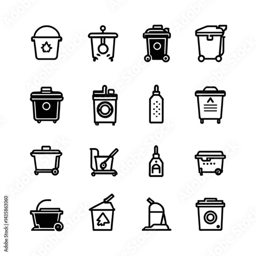 清掃アイコンセット（再掲）｜Cleaning Icon Set (Repeated)
