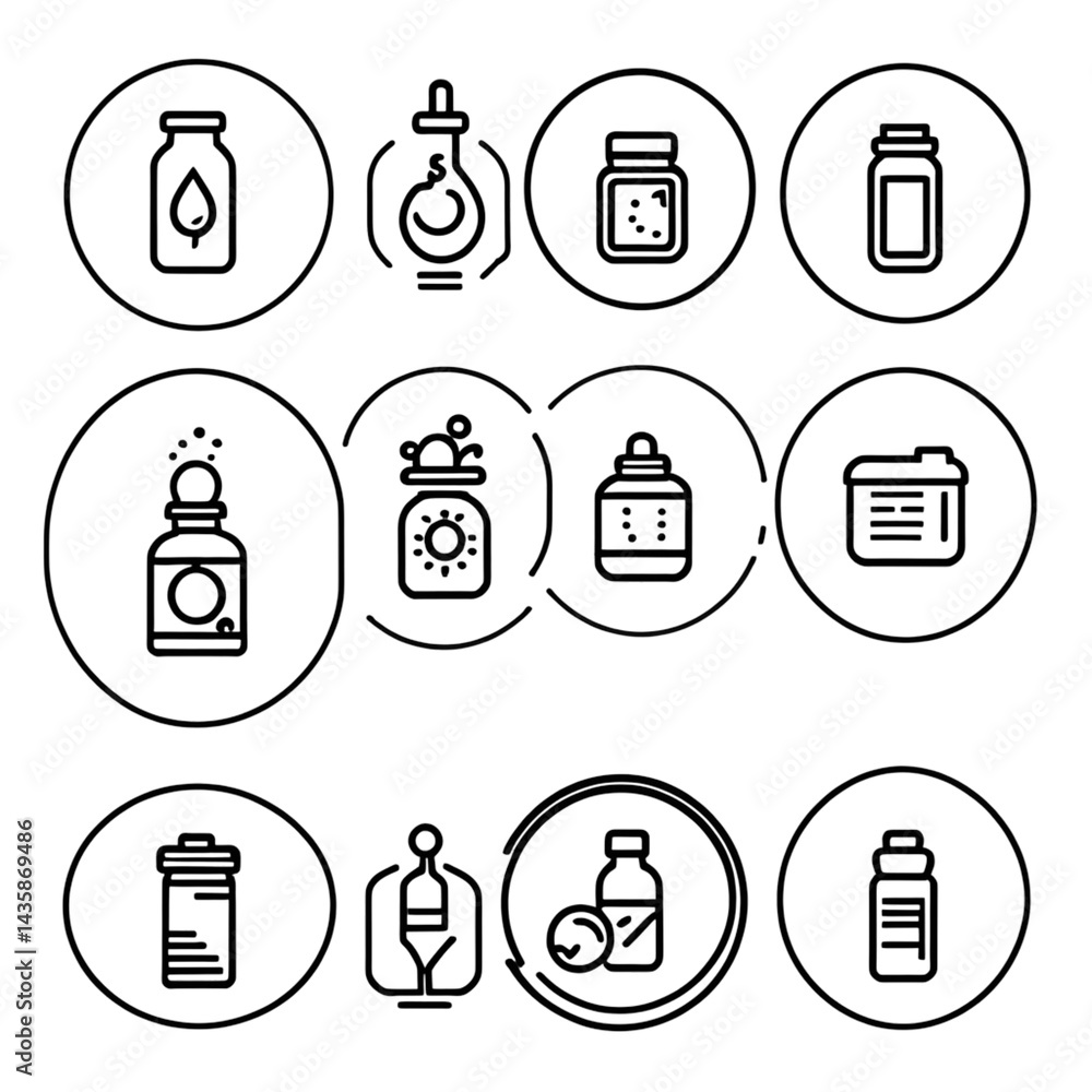 Fototapeta premium ショッピングと商品関連アイコンセット｜Shopping and Product Icon Set