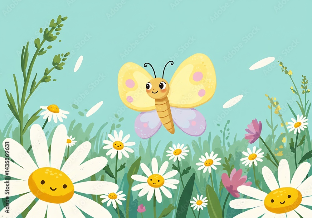 Butterflies and Daisies: A Springtime Dance AI Generated Butterflies and Daisies: A Springtime Dance AI Generated