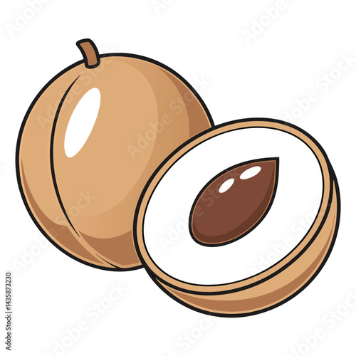 Langsat Fruit, Halved