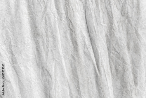 Textured Surface of White Insulation Fabric with Folds — Minimalist Close-Up Background with Copy Space