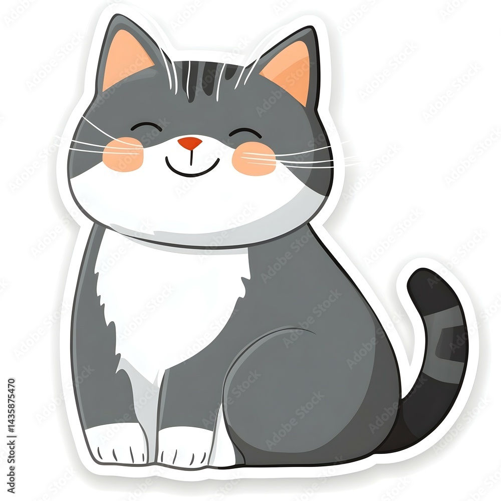Obraz premium fat cat cartoon