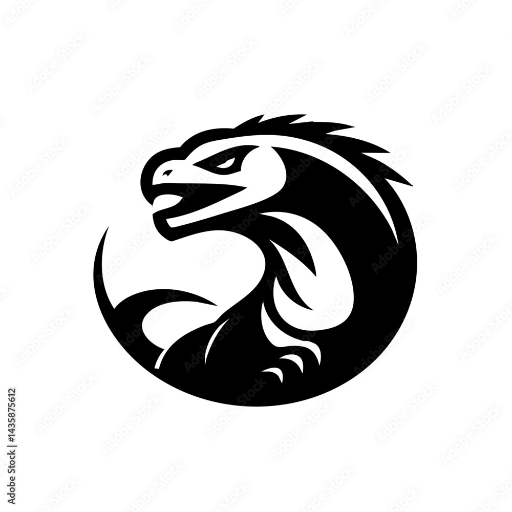 Obraz premium Dragon Comodo Logo Symbol Komodo Island