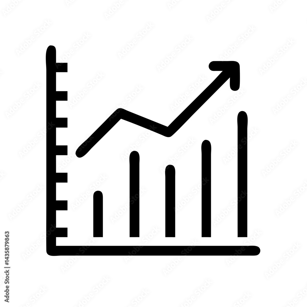 A graphic chart displaying an upward trend, representing growth and progress with a clean, professional design. A graphic chart displaying an upward trend, representing growth and progress with a clean, professional design.