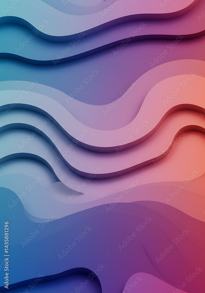Fototapeta premium Chromatic Undulation AI Generated