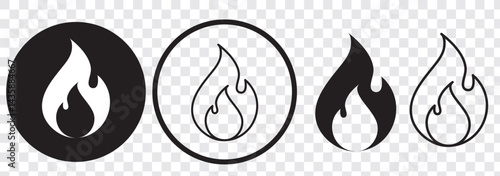 Fire icon vector. fire sign and symbol