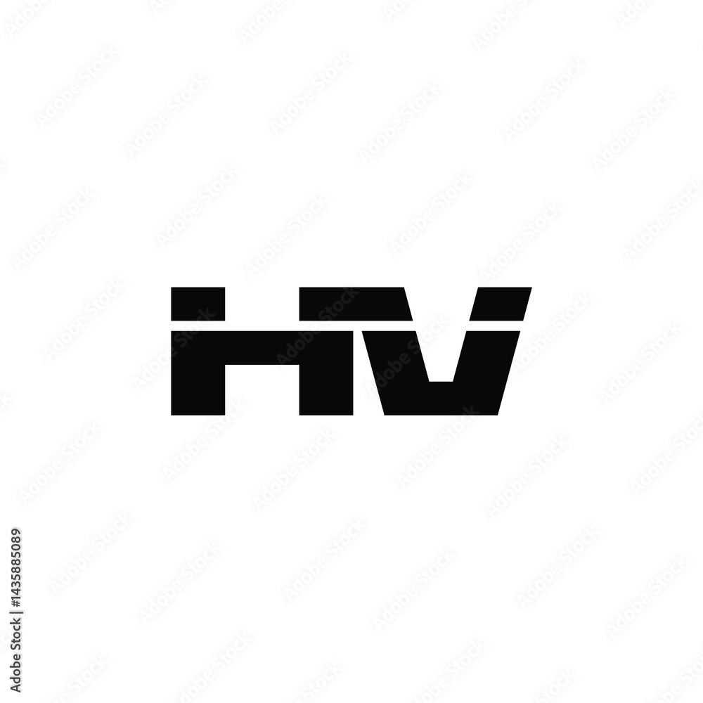 HV monogram logo design letter text name symbol monochrome logotype alphabet character simple logo HV monogram logo design letter text name symbol monochrome logotype alphabet character simple logo