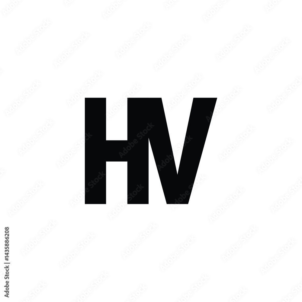 HV monogram logo design letter text name symbol monochrome logotype alphabet character simple logo HV monogram logo design letter text name symbol monochrome logotype alphabet character simple logo