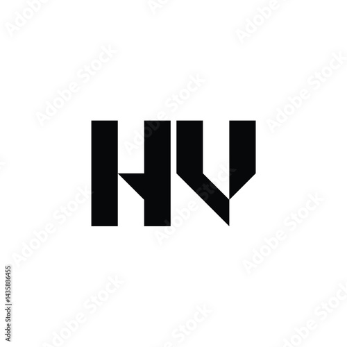 Free Download HV monogram logo design letter text name symbol monochrome logotype alphabet character simple logo - GFXLoad