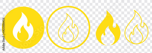 Fire icon vector. fire sign and symbol