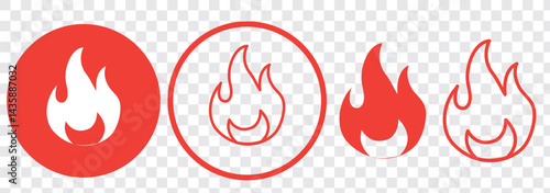 Fire icon vector. fire sign and symbol