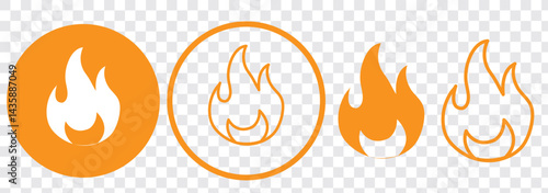 Fire icon vector. fire sign and symbol