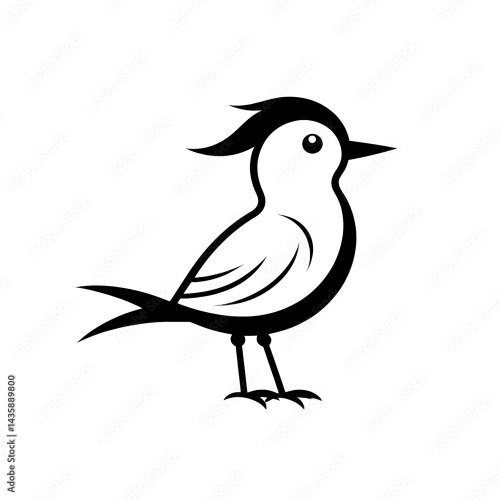 Fototapeta premium Bird_Icon_Vector_Illustration_Cute_Cartoon