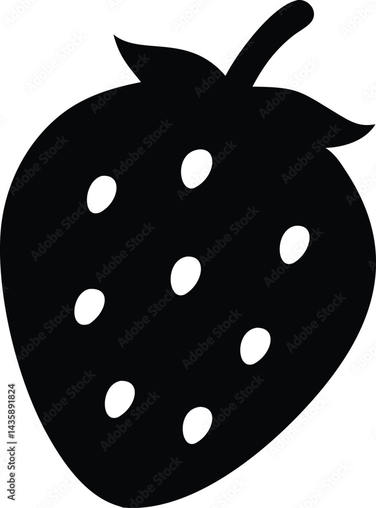 Fototapeta premium Strawberry icon vector isolated on white background