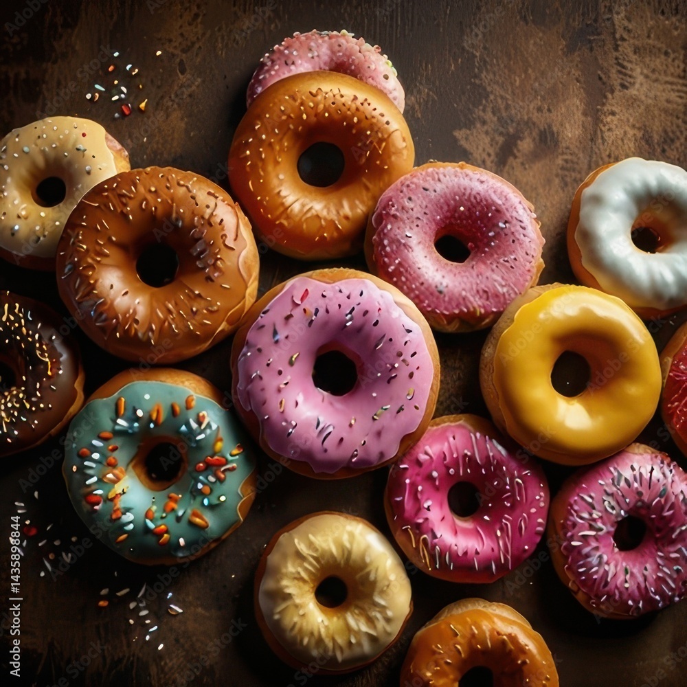 Side-angle shot stack glazed donuts. Side-angle shot stack glazed donuts.