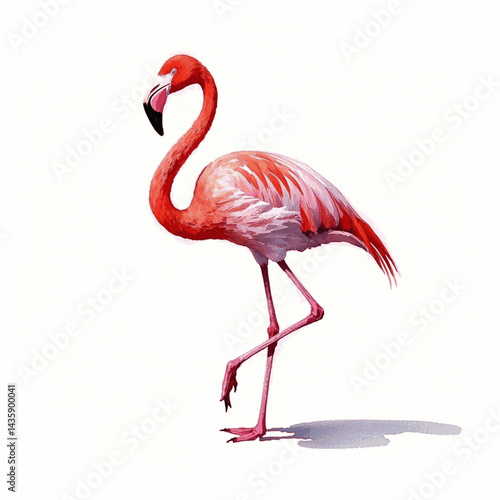 Aquatic Flow: flamingo serenade flamingo isolated watercolor vector illustration svg 