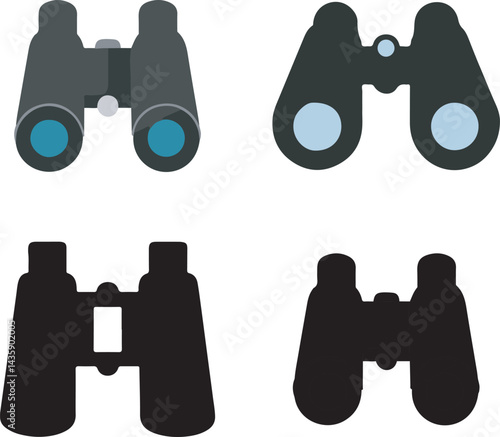 binoculars vector illustration