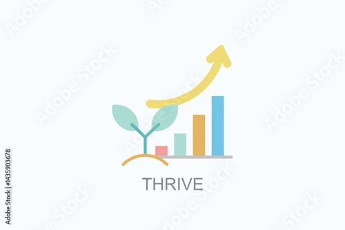 Thrive Icon Or Logo Isolated Illustration