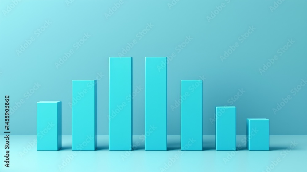 Simple D bar chart with light blue bars, easy-to-read labels, and a flat design Simple D bar chart with light blue bars, easy-to-read labels, and a flat design