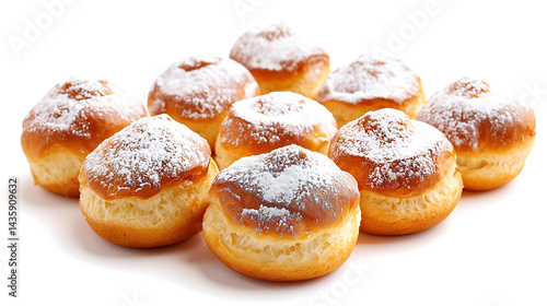 Wallpaper Mural A tempting group of freshly baked donuts generously dusted with powdered sugar. Torontodigital.ca